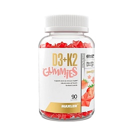 Maxler D3+K2 Gummies 90 gummens Strawberry