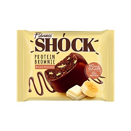 Fitnes Shock Protein Brownie 50 g Banana Chocolate