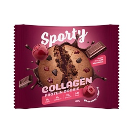 Sporty Protein Cookie Collagen 40 g Chocolate - Cherry