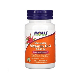 NOW Vitamin D-3 5.000 IU 120 Chewables 