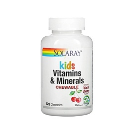 Solaray Kids Vitamins & Minerals 120 chewables Black Cherry