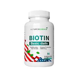 Vitamin Garden Biotin 5000 mcg Basic Daily 90 Caps 