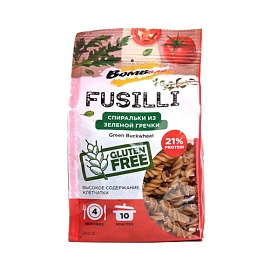 Bombbar Fusilli Спиральки из зеленой гречки 250 g Green Buckwheat