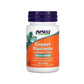 NOW Copper Glycinate 120 Tabl