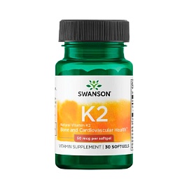 Swanson K2 50 mcg 30 softgels
