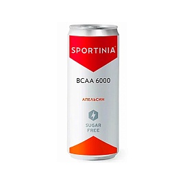 Sportinia BCAA 6000 330 ml Sugar Free Апельсин
