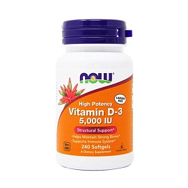 NOW Vitamin D-3 5.000 IU 240 softgels