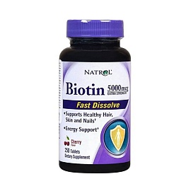 Natrol Biotin 5000 mcg 250 tabl Cherry СКИДКА -38%