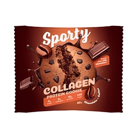 Sporty Protein Cookie Collagen 40 g Chocolate - Coffee