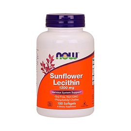 NOW Sunflower Lecithin 1200 mg 100 softgels