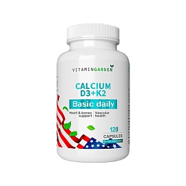 Vitamin Garden Calcium D3+K2 Active 120 Caps