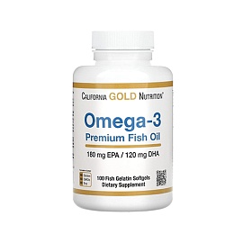 California Gold Nutrition Omega-3 Premium 100 Softgels