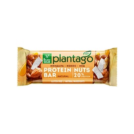 Plantago Protein Nuts Bar 20% 40 g Миндаль-кокос-мед