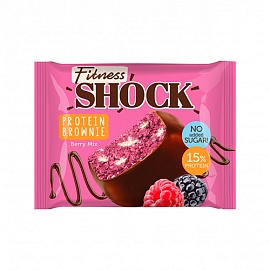 Fitnes Shock Protein Brownie 50 g Berry Mix