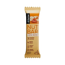 Ё|батон 20% Батончик NUT BAR 40 g Мокко-Бейлис в белой глазури