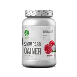 Nature Foods Slow Carb Gainer 1000 g Raspberry