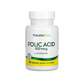 NaturesPlus Folic Acid 800 mcg 90 tabl
