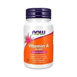 NOW Vitamin A 25.000 100 Softgels