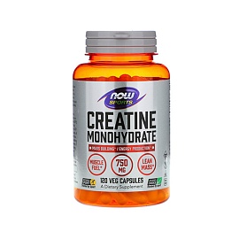 NOW Creatine Monohydrate 750 mg 120 veg capsules 