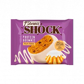 Fitnes Shock Protein Brownie 50 g Rum Baba
