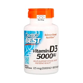 Doctor's Best Vitamin D3 5000 IU 180 Sofgels 
