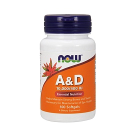 NOW A&D 10.000/400 100 softgels