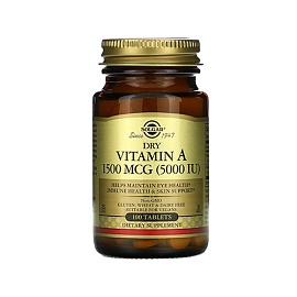 Solgar Dry Vitamin A 1500 mcg 100 Tabl