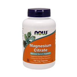 NOW Magnesium Citrate 120 veg capsules 