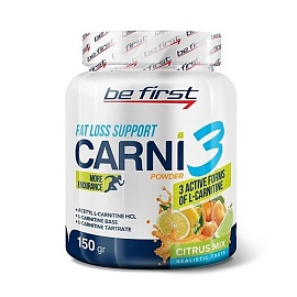 Be First Carni 3 Powder 150 g Citrus Mix 