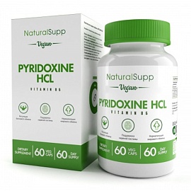 NaturalSupp Pyridoxine HCL Vitamin B6 60 caps 