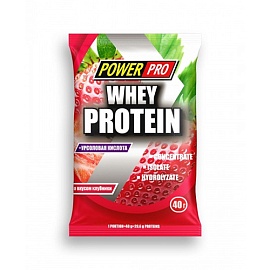 PowerPro Whey Protein 40 g Клубника 