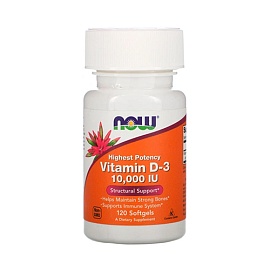 NOW Vitamin D-3 10.000 IU 120 softgels