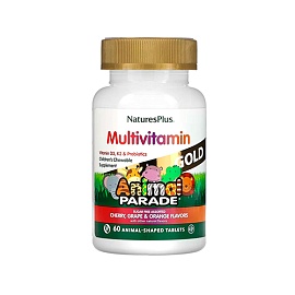 NaturesPlus Multivitamin Animal Parade Gold  Cherry 60 tabl 