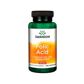 Swanson  Folic Acid 800 mcg 250 capsules 