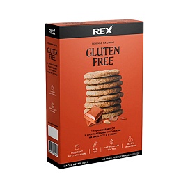 Protein Rex Печенье на сырье Gluten Free 200 g С гречневой мукой и шоколадными кусочками 