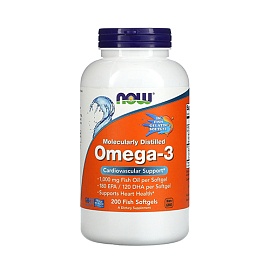 NOW Omega-3 200 Fish Softgels