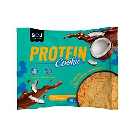 SOJ Protein Cookie 40 g С кококсом и шоколадом 