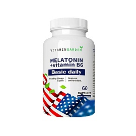 Vitamin Garden Melatonin + Vitamin B6 Basic Daily 60 Caps