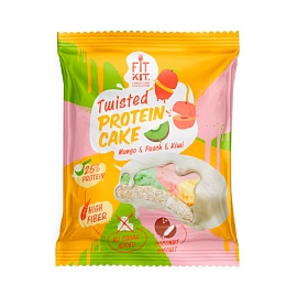 FitKit Twisted Protein Cake 70 g Mango & Pech & Kiwi