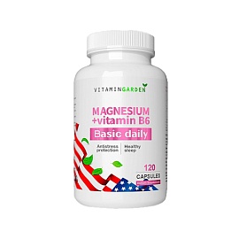 Vitamin Garden Magnesium+Vitamin B6 Basic Daily 120 Caps