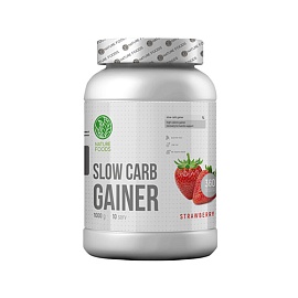 Nature Foods Slow Carb Gainer 1000 g Strawberry 