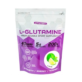 KingProtein L-glutamine 200 g Lime 