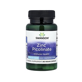 Swanson Zinc Picolinate 22 mg 60 caps 