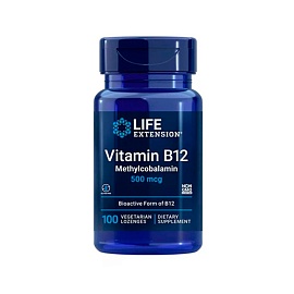 Life Extension Vitamin B12 Methylcobalamin 500 mcg 100 veg lozenges 