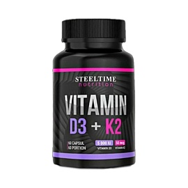 Steeltime Nutrition Vitamin 10000 IU D3+K2 120 caps