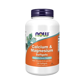 NOW Calcium & Magnesium +D3 and Zinc120 softgels