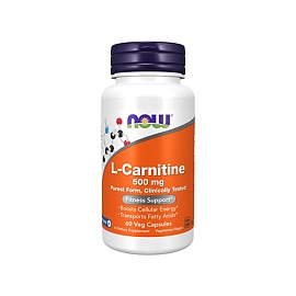 NOW L-carnitine 500 mg 60 veg capsules