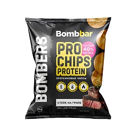 Bombbar Bombers Pro Chips Protein 50 g Стейк на Гриле 