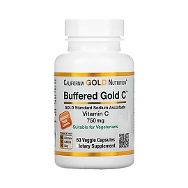 California Gold Nutrition Buffered Gold Vitamin C 750 mg 60 veggie capsules 