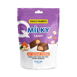 Snaq Fabriq Milky Candy 130 g Chocolate & Milk-Nut Paste, Wafer, Hazelnuts